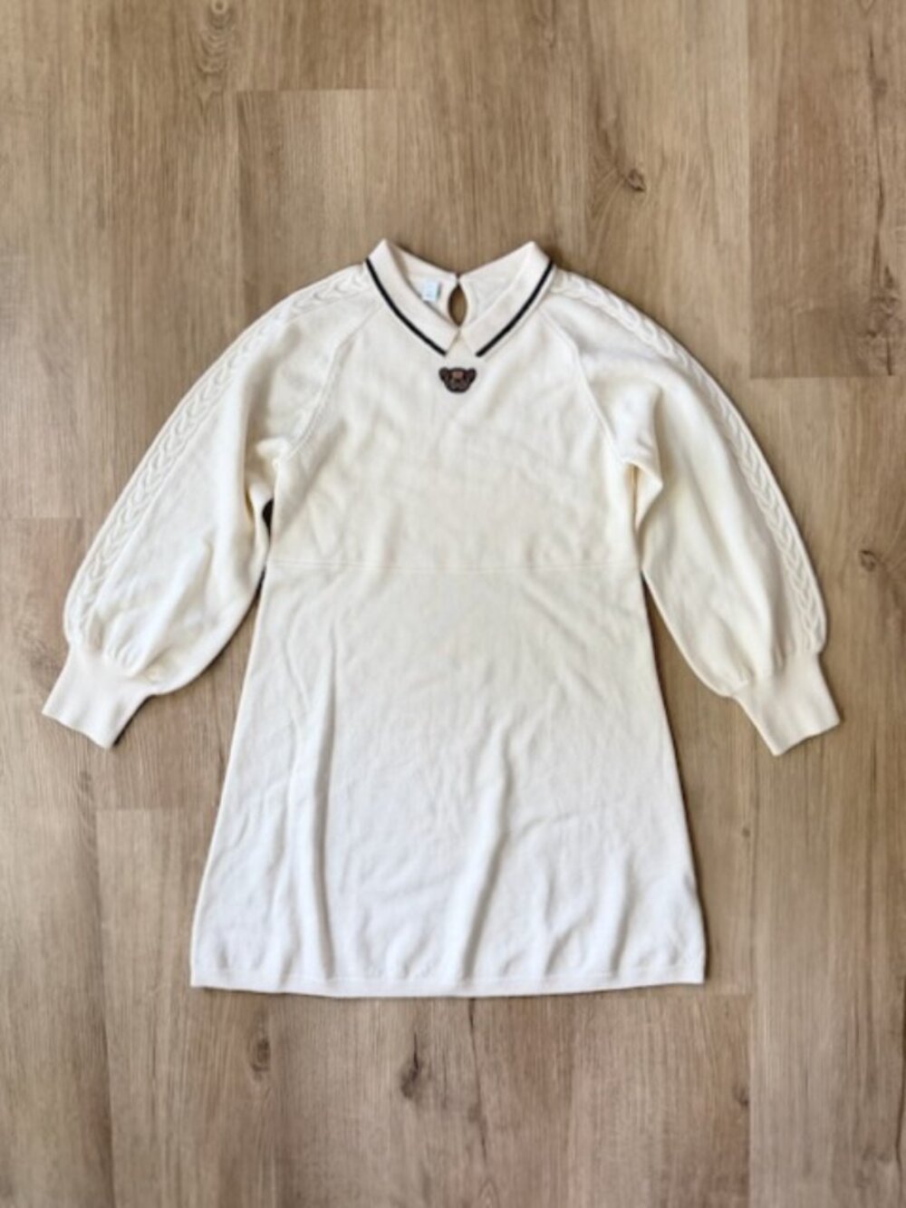 Burberry Thomas Bear Wool Knit Dress 12Y EUC